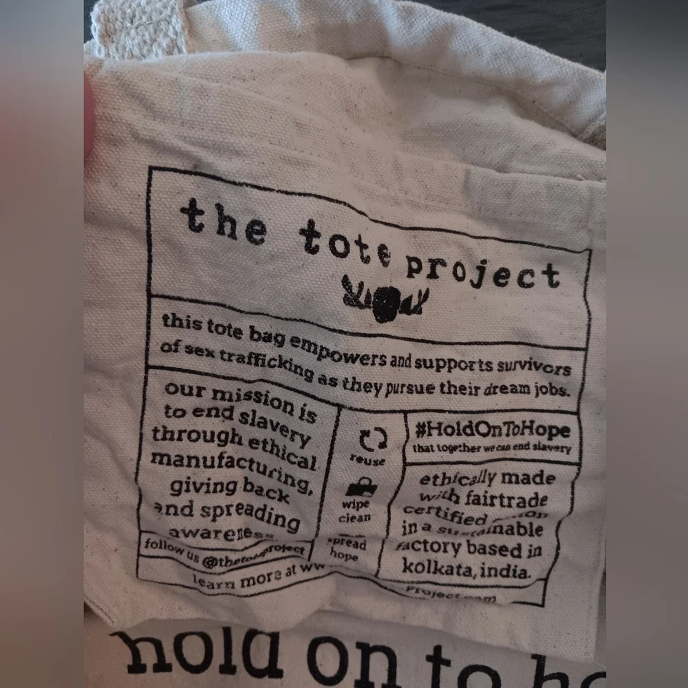 The Tote Project Canvas Tote Bag with Bird Tyler Knott Gregson - Picture 5 of 10
